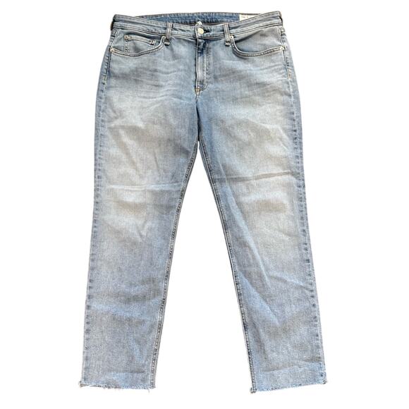 Rag & Bone Dre Jeans Womens SZ 31 Low Rise Slim Boyfriend Light Wash Distressed - Picture 1 of 8